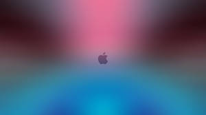 Apple logo on a pink and blue gradient background — Soft Wallpaper