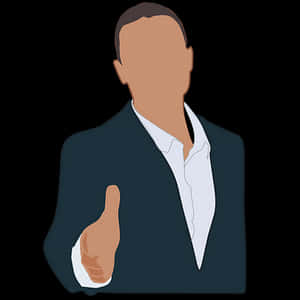 Man in suit giving thumbs up gesture — Beauty Wallpaper