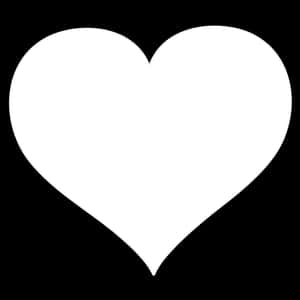 A white heart shape on a black background. — iPad Air 11 Wallpaper
