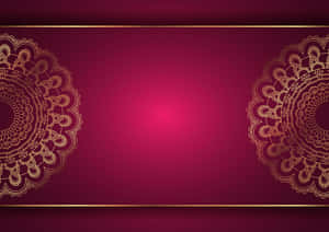 Luxurious maroon background with golden mandala designs on both sides. — Beautiful Artistic Wallpaper