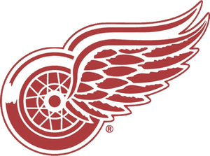 Detroit Red Wings hockey team logo in red and white — Wings Wallpaper