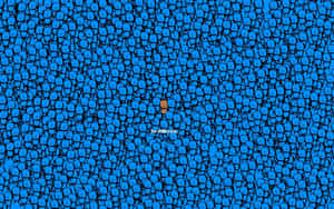 A crowd of blue cartoon faces with one brown face and text saying be different. — Disparate Wallpaper