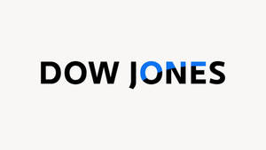 Logo Dow Jones avec texte noir et accent bleu sur le O. — Dow Jones Fonds d'écran