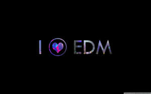 I love EDM text with glitter effect on black background. — Edm Wallpaper