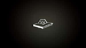 A white line art car with alien faces in the back window on a dark background. — Edm Wallpaper