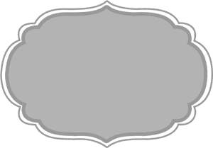 Marco decorativo gris festoneado con doble contorno sobre fondo negro — Diseño de Imágenes Fondo Fondos