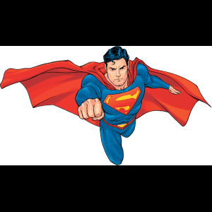Flying Superhero Action Pose — Free Superman SVG