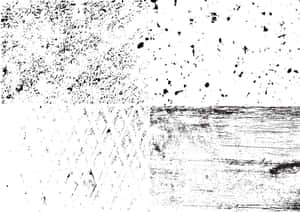 Black and white abstract textured wallpaper with four distinct panels. — Grumpy Wallpaper