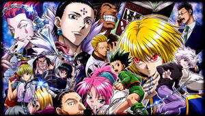 Personaggi anime con catene e sfondo cosmico — X Sfondi