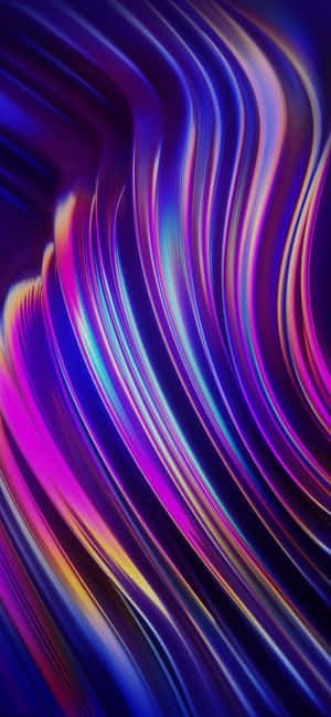 Dynamic abstract pattern of glowing neon streaks in purple pink and blue. — iPhone 13 Mini Wallpaper
