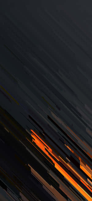 Abstract digital art with diagonal orange and gray streaks — iPhone 13 Mini Wallpaper