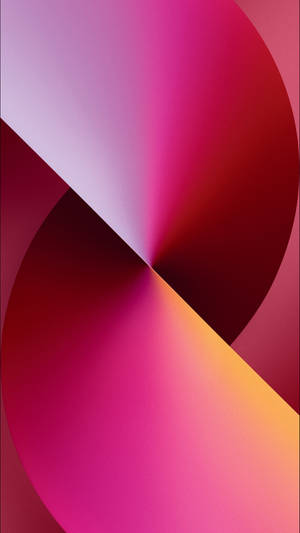 Dynamic abstract design with swirling gradients of pink red and orange — iPhone 13 Pro Max Wallpaper