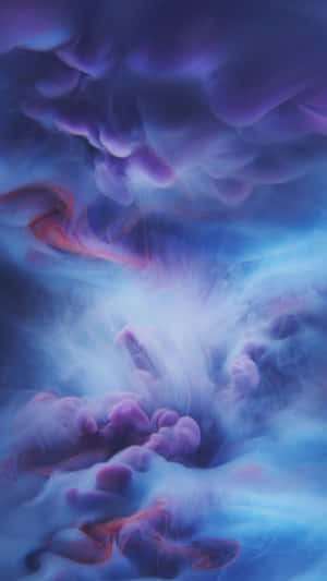 Abstract swirling ink in water with purple blue and pink hues — iPhone 7 Plus Wallpaper