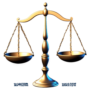 Golden justice scales glowing softly against a gradient background. — Astro Wallpaper