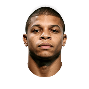 Close-up portrait of a young man with a serious expression. — Mbappe Wallpaper