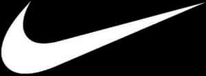 White Nike swoosh logo on black background — Abstract PNG