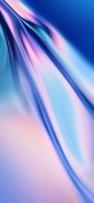 Abstrakt digitalt kunstværk med flydende blå, pink og lilla gradient. — OnePlus Wallpapers