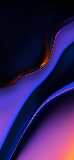 Opera d'arte digitale astratta con gradienti fluidi blu, viola e arancione. — OnePlus Sfondi