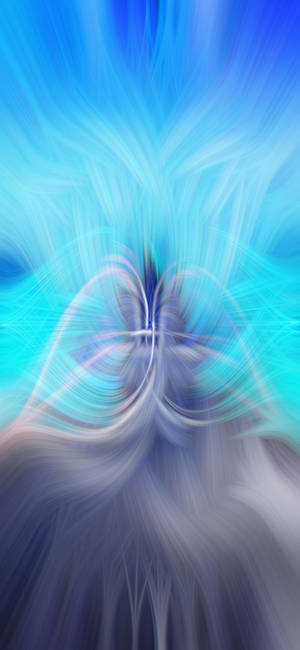 Opera d'arte digitale astratta dinamica con motivi di luce blu e bianchi vorticosi. — OnePlus Sfondi