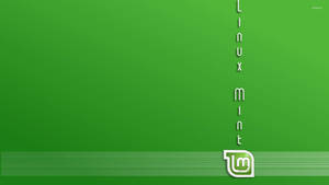 Linux Mint -logo ja teksti vihreällä liukuväritaustalla. — Linux Os Taustakuvat