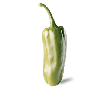 Un seul poivron vert avec une tige courbée sur un fond vert doux. — Linux Mint Fonds d'écran