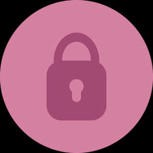 Purple padlock icon on pink circle for security or privacy. — Castle Wallpaper
