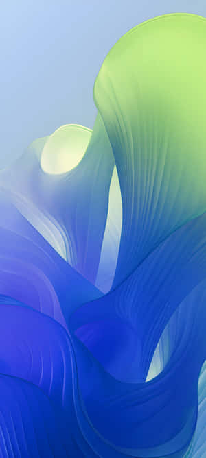 Abstract digitaal kunstwerk met vloeiende blauwe en groene gradiënten. — Pixel 9a Achtergronden
