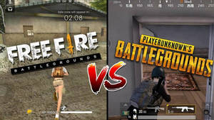 Free Fire vs PlayerUnknown's Battlegrounds mobiles Spielvergleichsbildschirm — Pubg Wallpaper