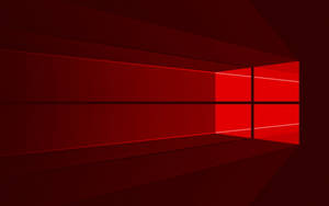Rotes Fenster mit Paneelen, das scharfes Licht in einem minimalistischen modernen Innenraum wirft. — Gradient Wallpaper