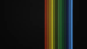 Audaces rayas verticales de arcoíris sobre fondo negro diseño abstracto minimalista — Simple Fondos de pantalla