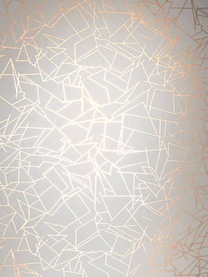 Patrón geométrico abstracto con líneas blancas y rosa dorado sobre fondo gris. — Blanco Fondos de pantalla