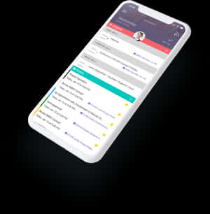 Schwebendes Smartphone mit Kalender- und Aufgaben-App mit bunten Ereignis- und Aufgabeneinträgen. — Mobile Wallpaper
