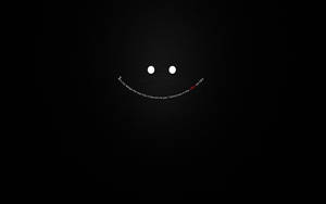 Ett minimalistiskt smiley-ansikte med ett citat om smärta och mod på en svart bakgrund. — Plain Bakgrundsbilder