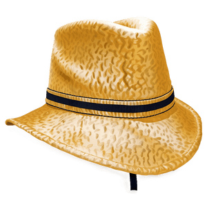 Golden straw hat with dark blue ribbon band glowing warmly. — Ralph Wallpaper