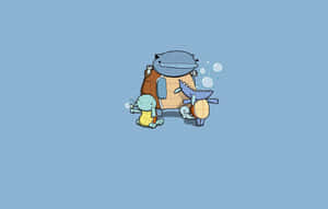 Three Pokémon characters enjoying a bubble bath together. — Deftones Wallpaper