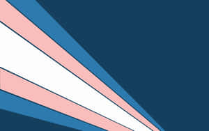Abstract geometric pattern with diagonal pink white and blue stripes on navy background — Identity Wallpaper