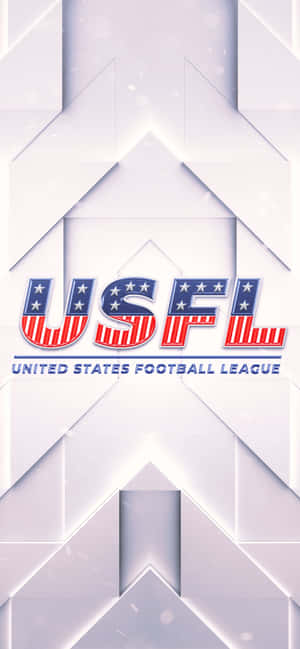 USFL logo with stars and stripes on a geometric white background with glowing highlights. — Honor Magic Wallpaper