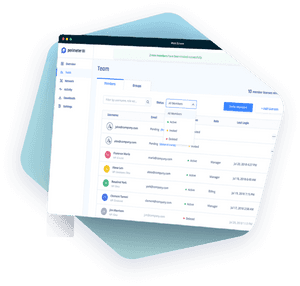 En modern programvarudashboard som visar teammedlemshantering med statusfilter och användarprofiler. — Vpn Bakgrundsbilder