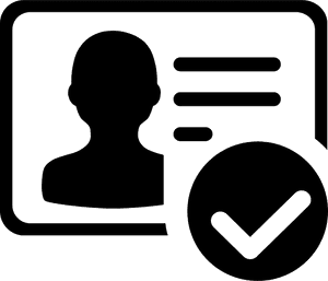 User profile icon with verification checkmark — Identity Wallpaper