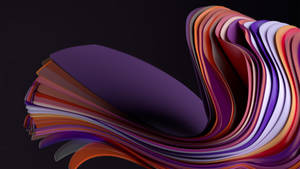 Dynamic swirl of colorful ribbons flowing in a dark space. — Applicable Wallpaper