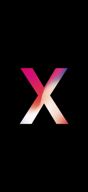 A stylized letter X with pink and purple gradient on black background — Honor Magic Wallpaper