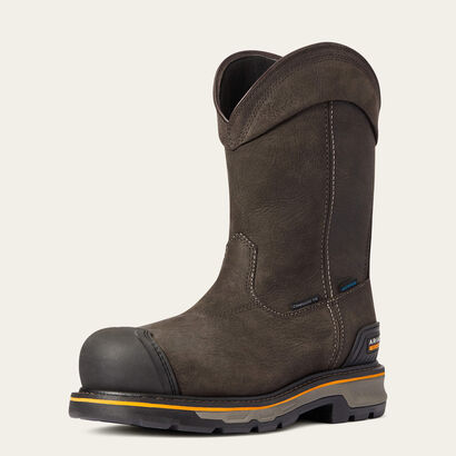 Stump Jumper Pull-On Waterproof Composite Toe Work Boot 3-4 Front