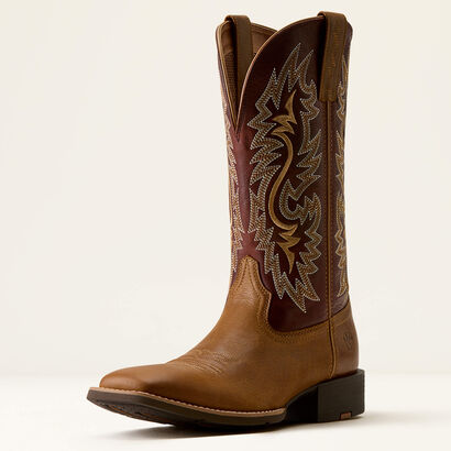 Sport Colter Wide Square Toe Western Boot 3-4 Front