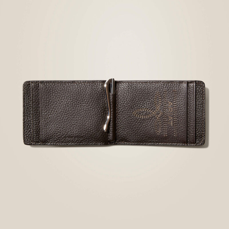 Bifold Slim Wallet Patriot Flag Embroidery Back