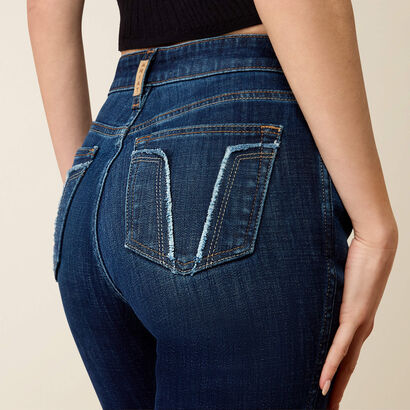 High Rise Avani Slim Trouser Jeans Back