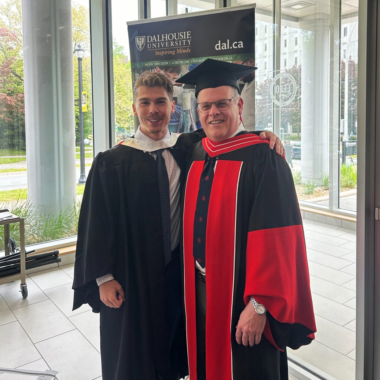 AJ Berrigan with Dr. Stephen Bearne, Department of Chemistry