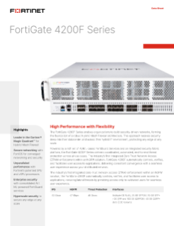 FortiGate 4200F Series Data Sheet