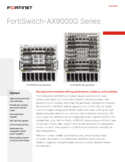 FortiSwitch-AX9000G Series Data Sheet
