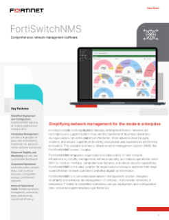 FortiSwitch NMS Datasheet