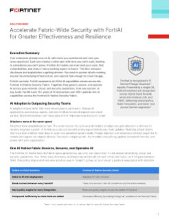Accelerate Fabric-Wide Security with FortiAI for Greater Effectiveness and Resilience